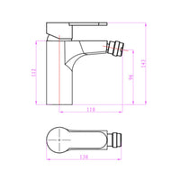 Miscelatore rubinetto bidet cromato bagno casa *** confezione 1