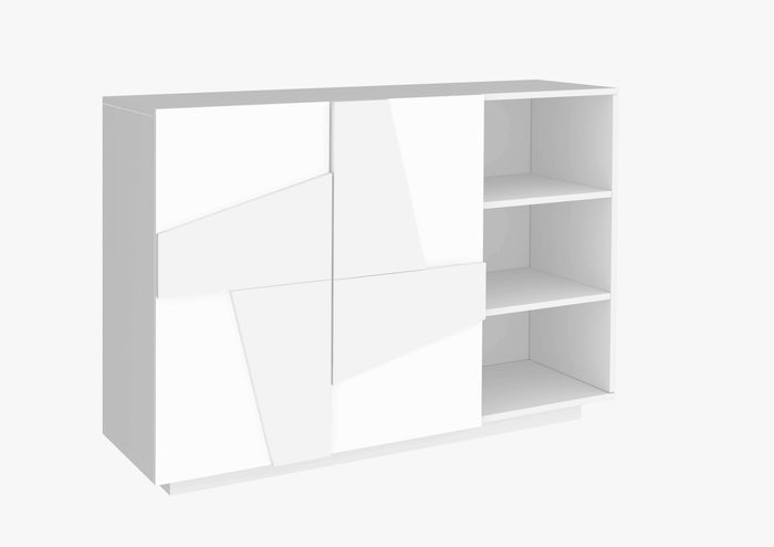 Mobile PING L 121.8 x H 86 x P 39.2 cm colore bianco lucido