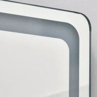 Specchio su Supporto o a Parete, Intensità e Colore Regolabili con Telecomando, 40 x 37 x 157,5H cm, Argento