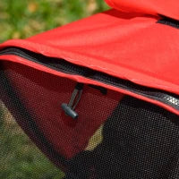 Passeggino per Cani e atti con 3 Ruote, Pieghevole, Oxford, 109.5 x 54.5 x 106.5 cm, Rosso e Nero