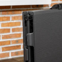 Tavolo da Giardino Pieghevole per 4 Persone con Altezza Regolabile, in Acciaio e HDPE, 118x60x74 cm