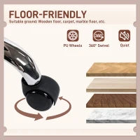 Sedia da Ufficio senza Braccioli, con Ruote e Altezza Regolabile 60x65x93 cm Rosa