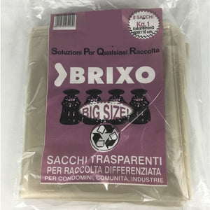 Sacchi per pattumiera jumbo strong extra forti 8 sacchi da 145 litri ciascuno trasparente