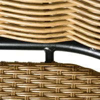 Set Mobili da Giardino in Rattan con 2 Tavolini, Divano 3 Posti e 2 Poltrone