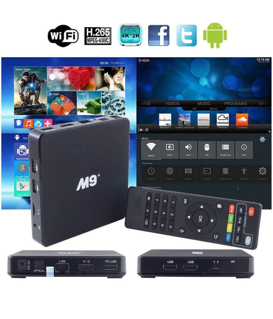 M9 Android 5.1 Tv Box 3d 4k X 2k 1080p Quadcore 8gb 1gbm9 Tv 4k M9+ Live Stream         