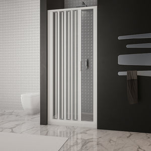 Parete doccia soffietto bianca maniglia katia-al reversibile altezza cm 185 pvc *** misure 90 cm, confezione 1