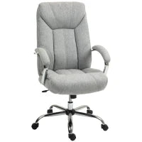 Sedia da Ufficio Ergonomica con Schienale Alto, Rivestimento Traspirante, Altezza Regolabile, Grigio