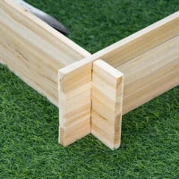 Letto per Orto e Giardino in Legno di Abete, Montaggio Senza Viti, 100x100x16cm