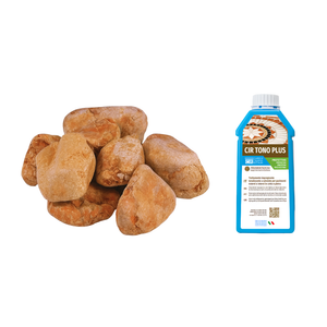 Kit ciottoli rosso verona con cir tono plus effetto bagnato *** misura 25/40, formato 25 kg + 1 l, confezione 1