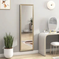 Specchio a figura intera, posizionamento flessibile, 160 x 50 cm, Oro