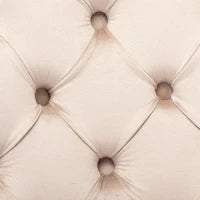 Set di 2 sedie imbottite per sala da Pranzo in Velluto con Schienale alto trapuntato a bottoni , 51x47x97 cm, Beige