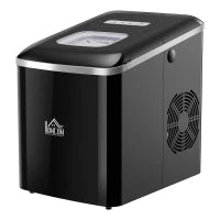 Macchina del Ghiaccio per Casa Autopulente Professionale 2L, 9 Cubetti in 8 Minuti, Fabbricatore Ghiaccio 90W Nero 21.2x29.5x32.6cm