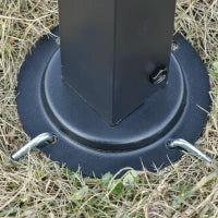 Gazebo da Giardino per Barbecue BBQ con Tetto in PC e Mensole Laterali, 246x149x230cm, Nero