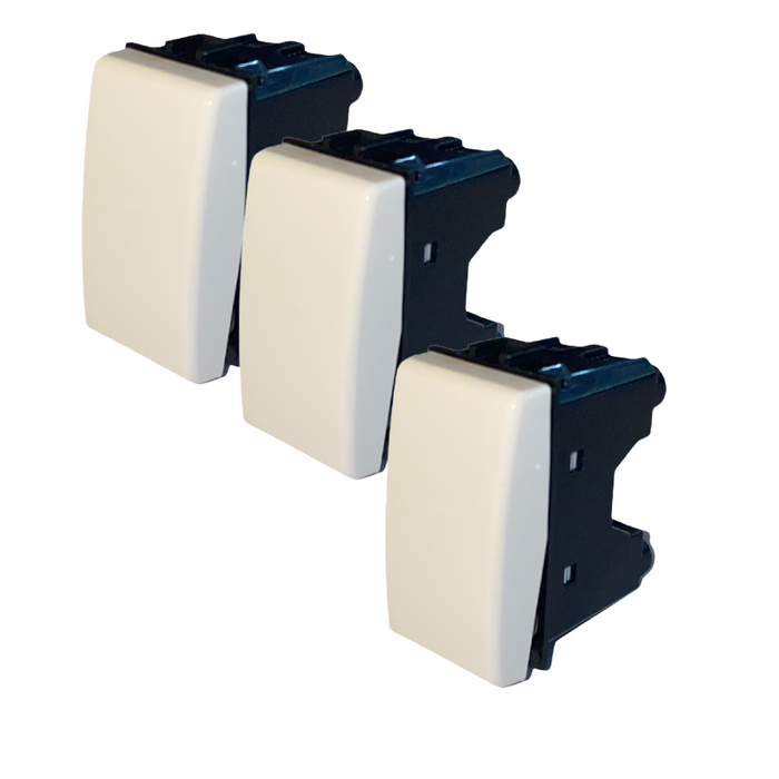 Kit interruttore unipolare illuminabile 16ax compatibile bticino matix *** numero pezzi 3, confezione 1