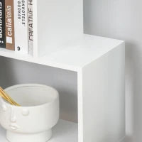 Libreria di Design Mobili Ufficio Scaffale in Legno 80x24x191cm Bianco