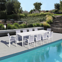 Tavolo Alluminio Bianco Sacramento 215/280X100 Cm