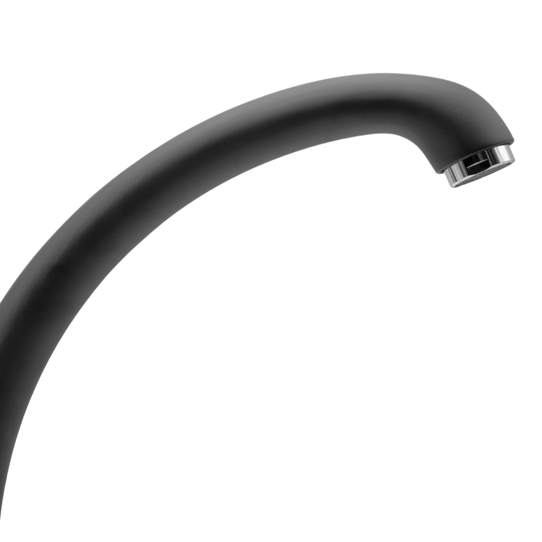 Ogomondo set 2 pezzi miscelatore nero oslo orientabile in ottone per lavello cucina