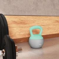 Kettlebell da 12 kg con impugnatura antiscivolo 21 x 21 x 30 cm, Grigio e verde