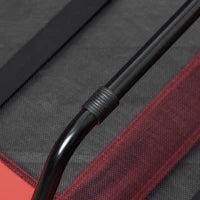 Lettino per Cani 50kg max Rialzato con Borsa da Viaggio, in Metallo e Tessuto Oxford, 122x92x23 cm, Rosso