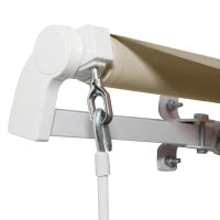 Tenda da Sole per Esterno Avvolgibile a Bracci con Apertura a Manovella, 350x250 cm, Crema