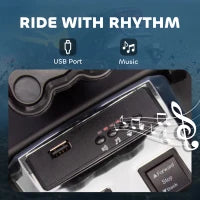 Quad Elettrico Bambini 12V su 3 Ruote, con MP3, LED, a 2 Velocità, Giallo