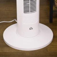 Ventilatore a Torre 45W a 3 Modalità e 3 Velocità con Timer da 12h, in ABS e Alluminio, Ø31.5x93 cm, Bianco