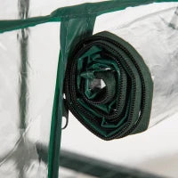 Mini Serra con Copertura in Plastica, Telaio in Acciaio con 3 Ripiani, 69x49x125cm, Trasparente