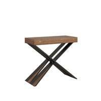 shopinnovativo- Consolle allungabile 90x40/290 cm Diago Premium abete tinto gambe antracite