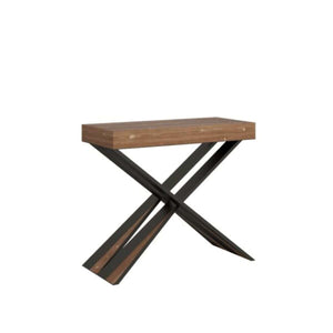 shopinnovativo- Consolle allungabile 90x40/290 cm Diago Premium abete tinto gambe antracite