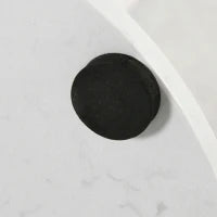 Appendiabiti da Terra Autoportante con 6 Ganci a Disco in Acciaio e Base in Ardesia, Bianco