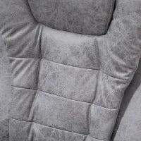 Poltrona da Ufficio Direzionale, Massaggiante, Riscaldante, Altezza Regolabile, Schienale Reclinabile Microfibra, Grigio