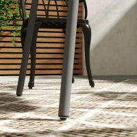 Tavolo da Pranzo da Giardino per 6 Persone con Piano a Doghe per Giardino, Patio, Terrazza, 80 x 80 x 74 cm, Grigio