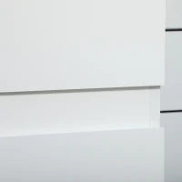 kleankin Mobile Bagno con 5 Ripiani Regolabili, Ante senza maniglie 30x28x152.5cm, Bianco