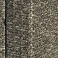 Set 3 Pezzi Mobili da Giardino con 2 Divani con Cuscini e 1 Tavolo in Rattan PE, Salotto da Esterno Grigio-Nero