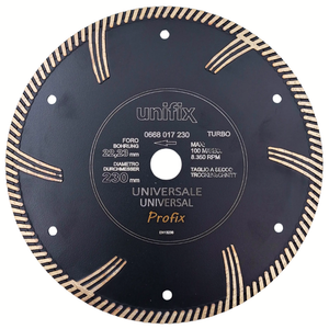 Disco diamantato turbo universale cemento, cemento armato, granito *** misura Ø 115 x 2,4 mm, confezione 1