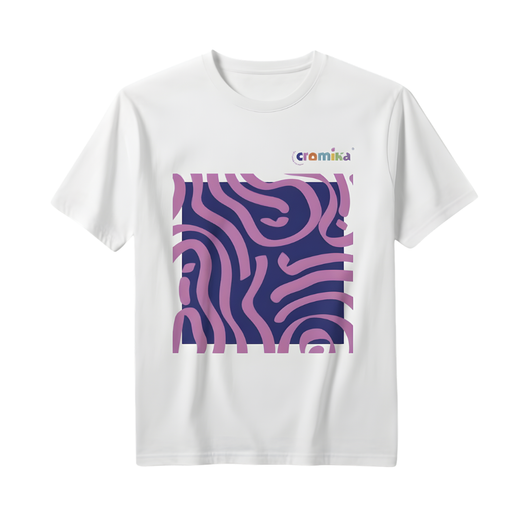 T-shirt cromika arte e colore in cotone naturale *** misura extralarge - xl, modello cromika waves, confezione 1