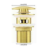 Miscelatori bagno lavabo e bidet serie jazz con leva in metallo e piletta facile installazione *** finitura- oro luci...