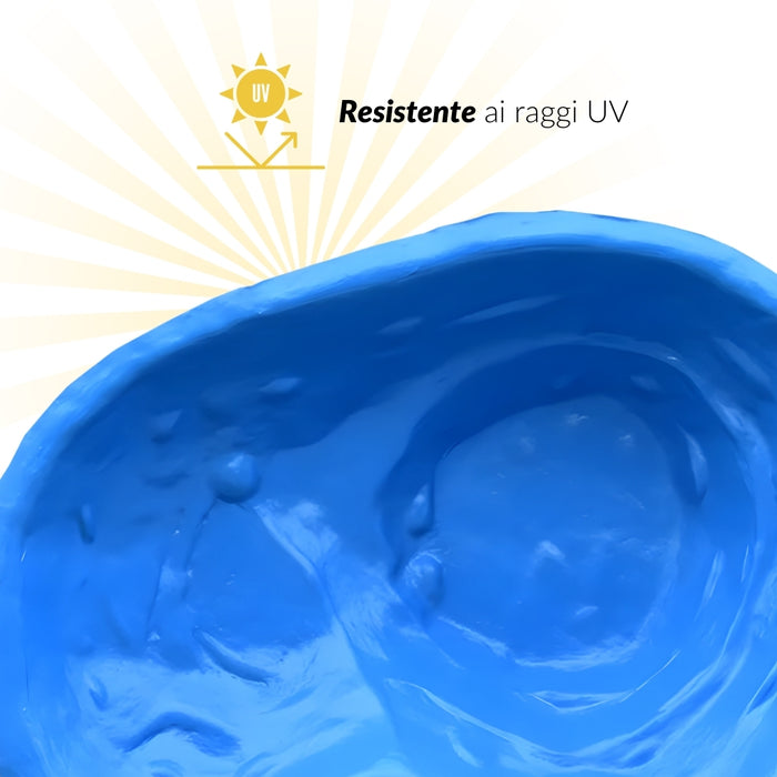 Laghetto da giardino caldonazzo azzurro litri 120 da 110x78xh28