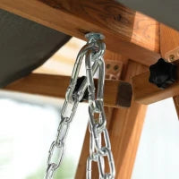 Dondolo da Giardino 3 Posti Convertibile in Letto Matrimoniale, 225.5x113x180cm