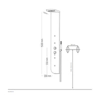 Colonna doccia acciaio inox 3 funzioni 4 bocchette idro lombari l20xp50xh150 005b *** finitura- spazzolato, confezione 1