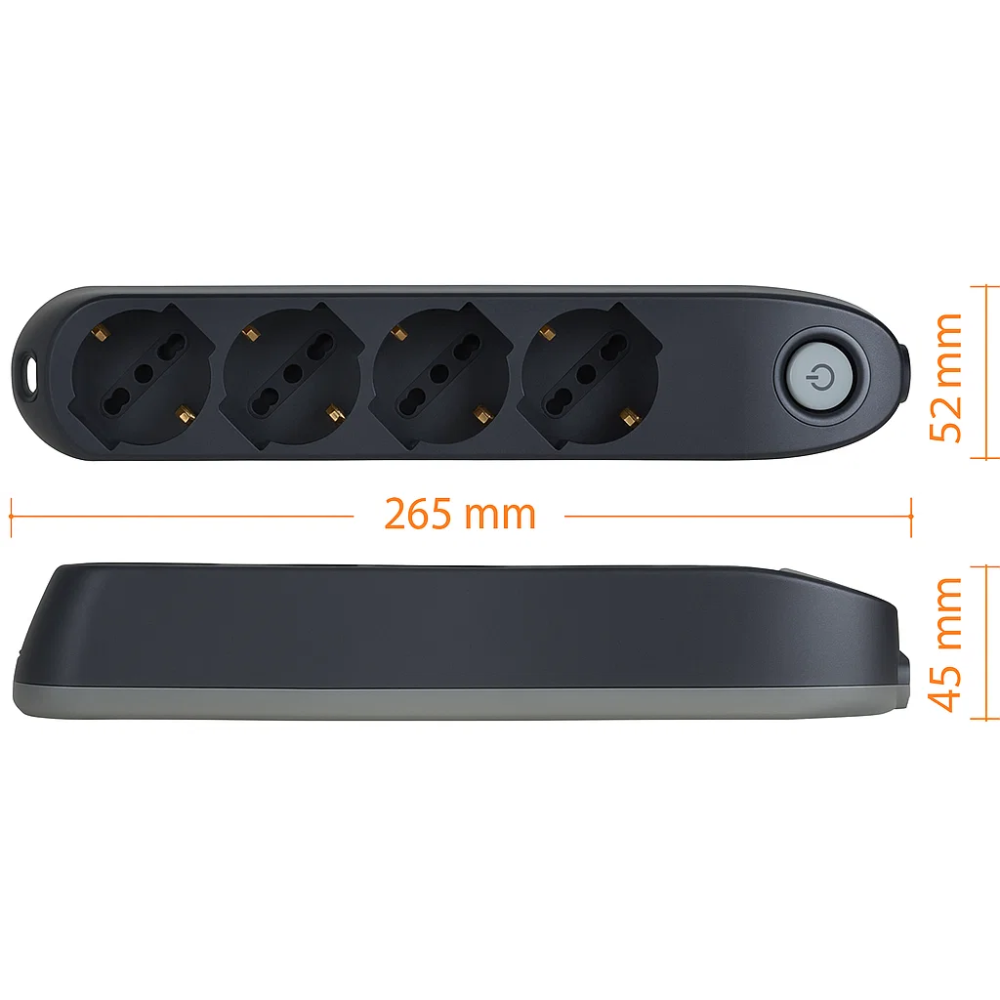 Multipresa bticino poker 3684gb 4 prese 2p+t cavo 1,5m