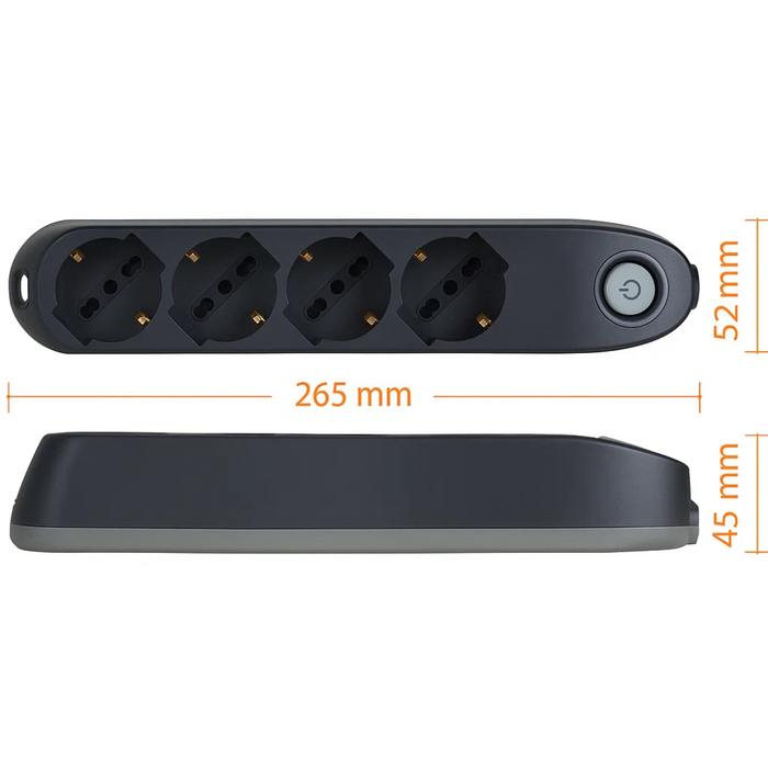 Multipresa bticino poker 3684gb 4 prese 2p+t cavo 1,5m