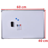 Lavagna magnetica bianca con cornice in alluminio Lavagna cancellabile per scuola casa ufficio 60x40cm-Lavagne