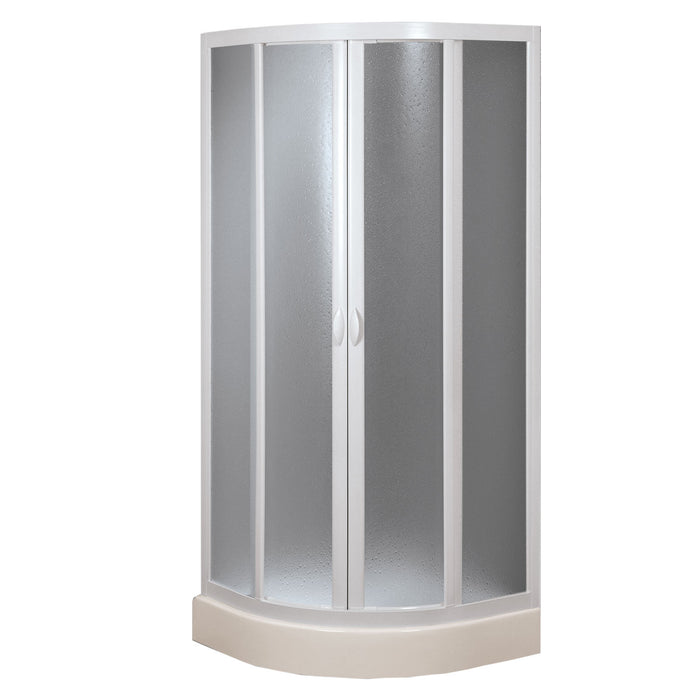 Box doccia Semicircolare 75x75 CM in Acrilico mod. Marte con apertura scorrevole