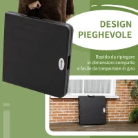 Tavolo da Giardino Pieghevole per 4 Persone con Altezza Regolabile, in Acciaio e HDPE, 118x60x74 cm