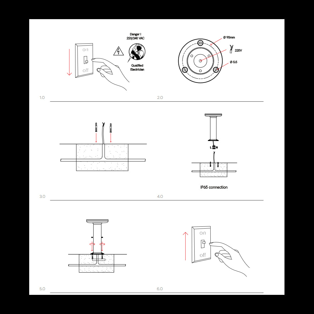 Mac Floor XL Corten 4000K - Paletto a led da esterno in alluminio 12W IP65 h60cm - Luce verso il basso - Beneito & Faure