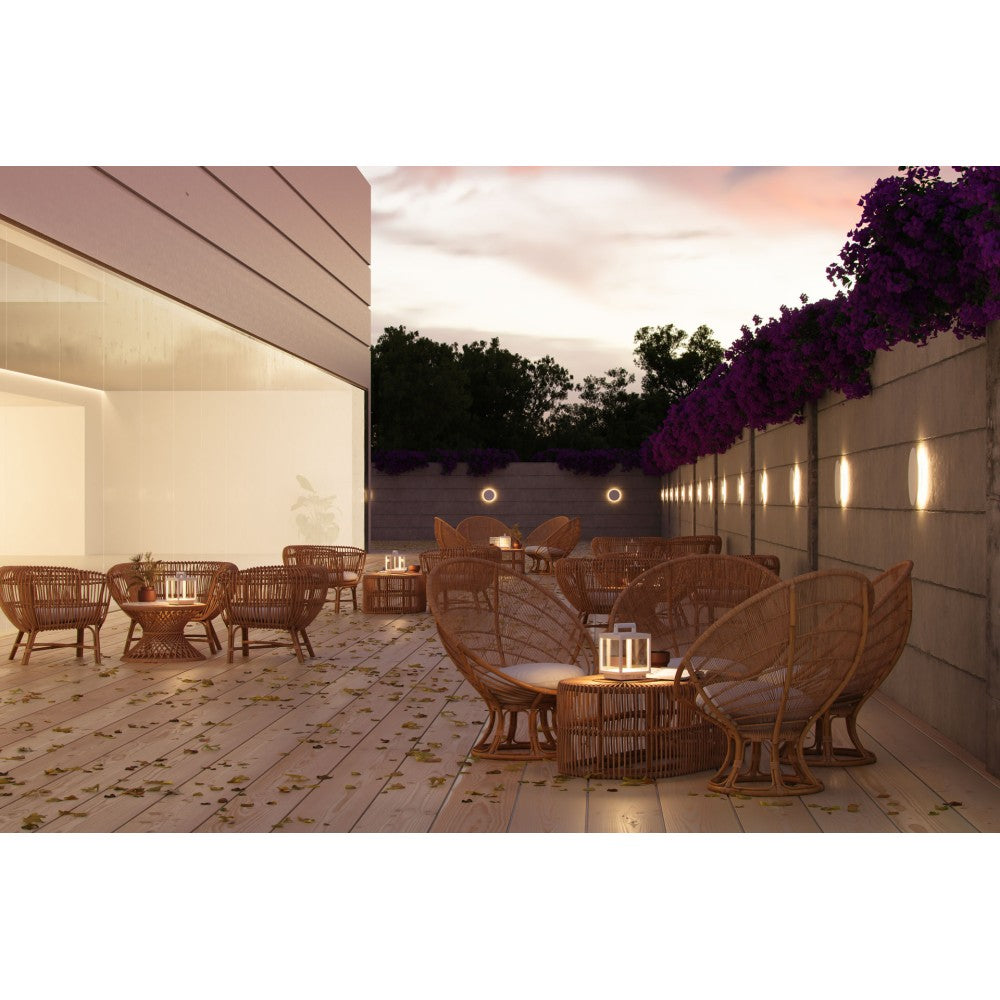 Mac Wall XL Bianco - Applique a led da muro 20W CCT Switch 2700K/3200K/4000K in alluminio, Luce murale a 360 Gradi - Beneito & Faure