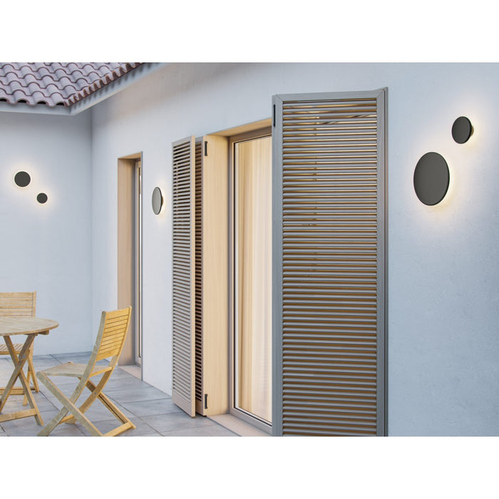 Mac Mini Wall Nero - Applique a led da muro 6W CCT Switch 2700K/3200K/4000K in alluminio, Luce murale a 360 Gradi - Beneito & Faure