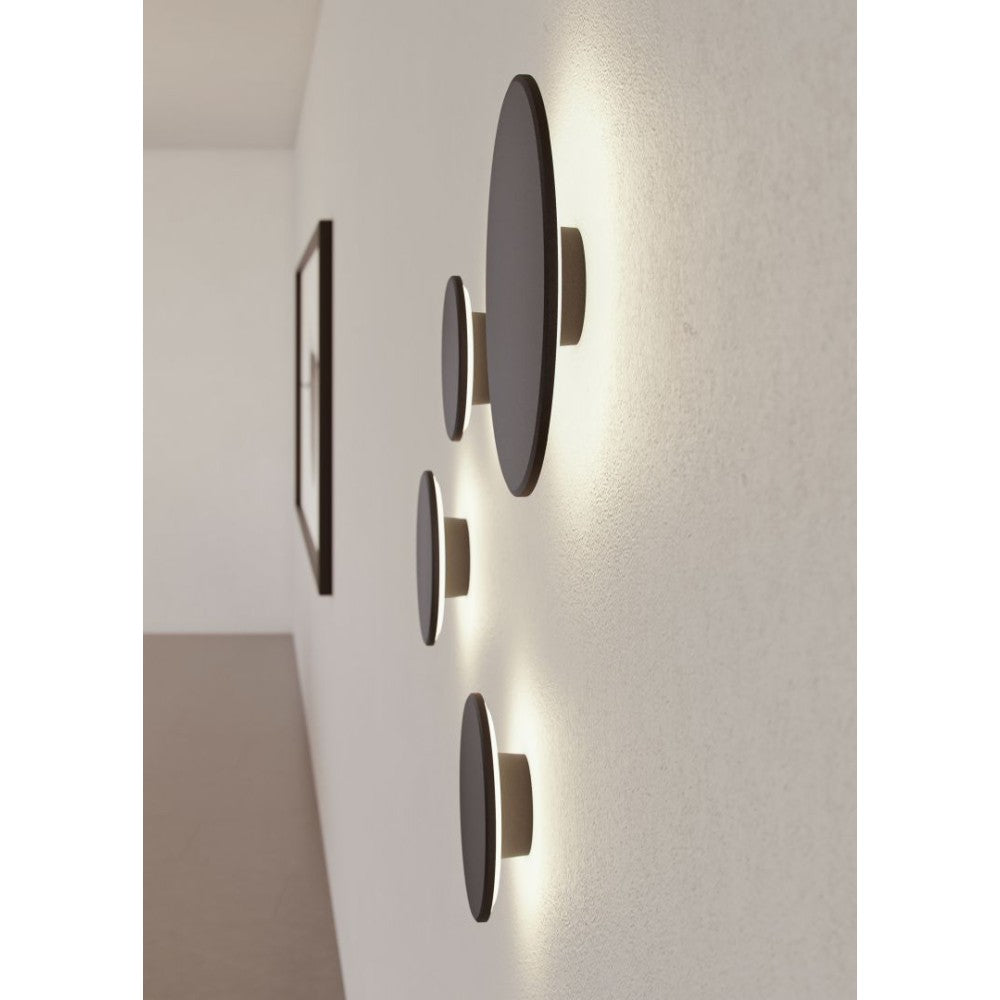 Mac Mini Wall Corten - Applique a led da muro 6W CCT Switch 2700K/3200K/4000K in alluminio, Luce murale a 360 Gradi - Beneito & Faure