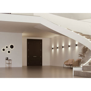 Mac Wall XL Corten - Applique a led da muro 20W CCT Switch 2700K/3200K/4000K in alluminio, Luce murale a 360 Gradi - Beneito & Faure